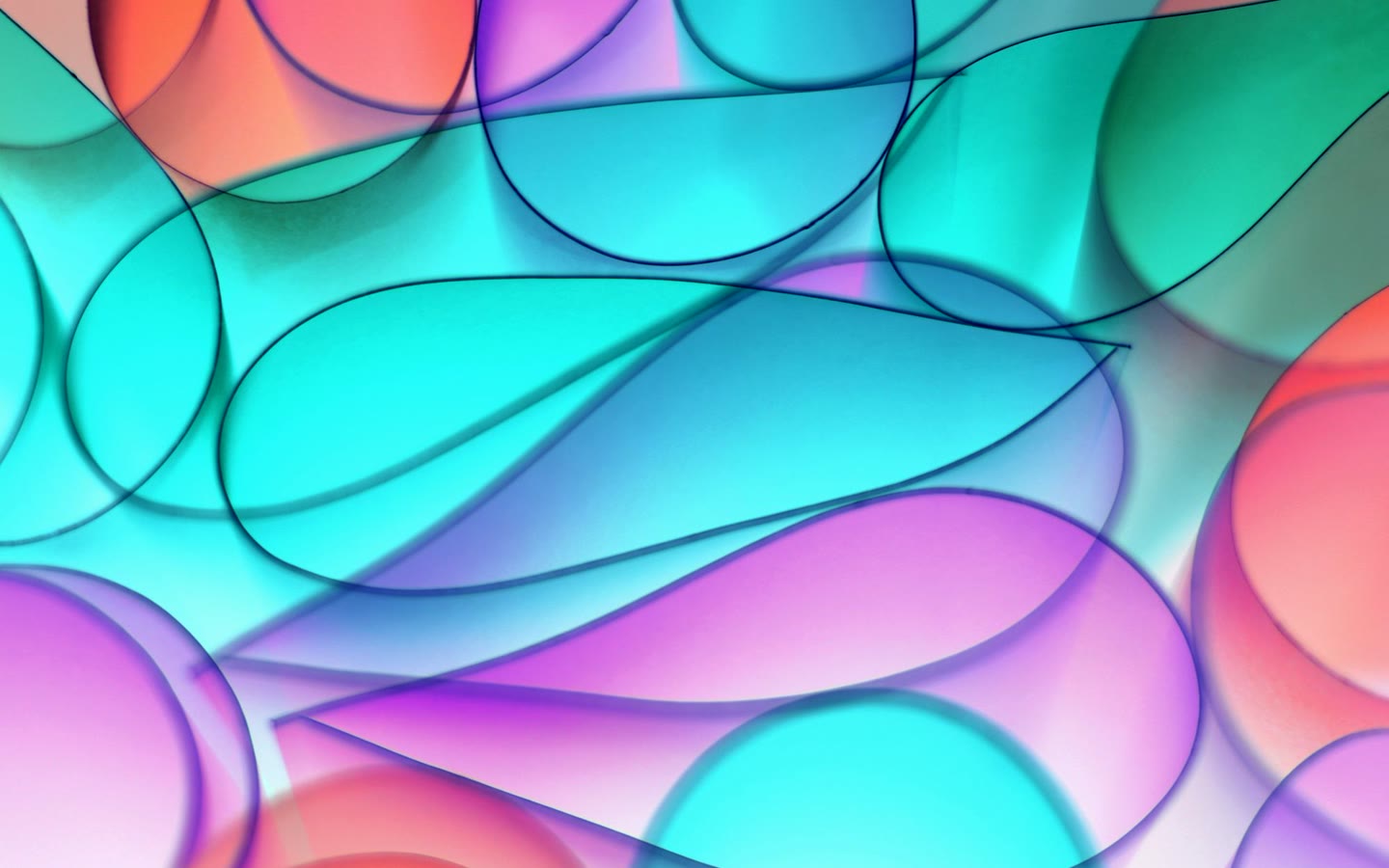 Colorful glass shapes arranged as a bright reference composition